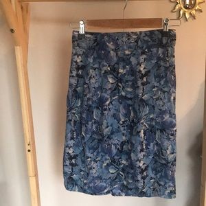 Vintage floral watercolor skirt
